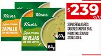Supermercados DIA Sopa crema varios sabores knorr oferta