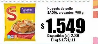 Cooperativa Obrera Nuggets de pollo sadia crocantes oferta