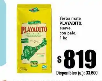 Cooperativa Obrera Yerba mate playadito oferta
