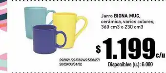 Cooperativa Obrera Jarro biona mug oferta