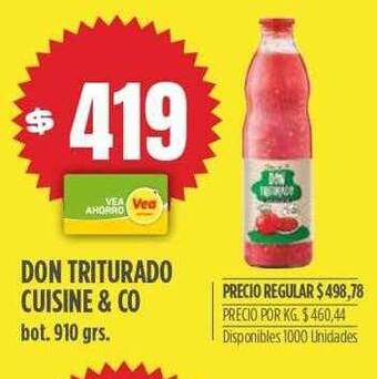 Supermercados Vea Don triturado cuisine & co bot. oferta