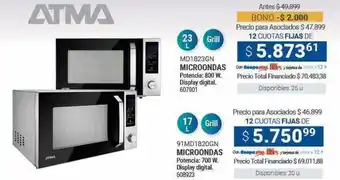 Cooperativa Obrera Microondas atma oferta