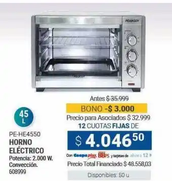 Cooperativa Obrera Horno eléctrico oferta