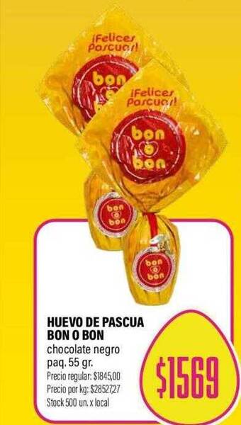 Supermercados Vea Huevo de pascua bon o bon oferta