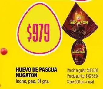 Supermercados Vea Huevo de pascua nugaton leche oferta