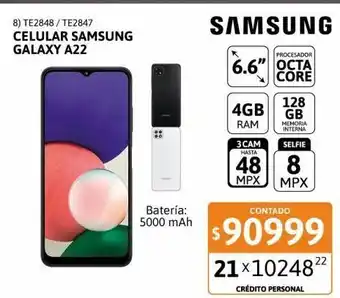 Cetrogar Samsung Galaxy A22 Celular oferta