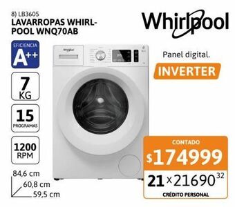 Cetrogar Whirlpool Lavarropas oferta