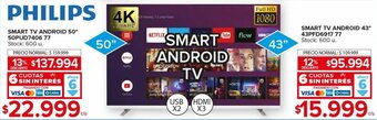 Carrefour Maxi Philips Smart TV Android 50" oferta