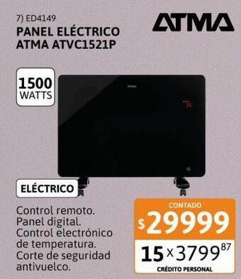 Cetrogar Panel eléctrico atma oferta