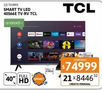 Cetrogar Smart tv led tcl oferta