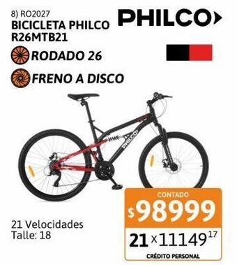 Cetrogar Bicicletas philco oferta