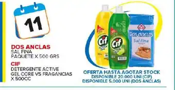Carrefour Maxi Dos Anclas/CIF Detergente Active Gel Core VS Fragrancias x 500cc oferta