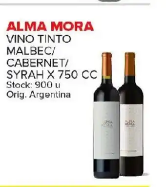 Carrefour Maxi Alma Mora Vino Tinto Malbec/Cabernet/Syrah x 750cc oferta