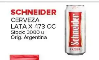 Carrefour Maxi Schneider Cerevza Lata x 473cc oferta