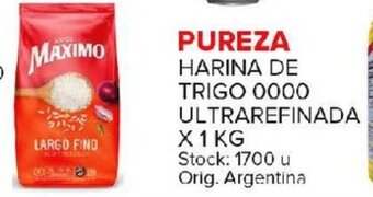 Carrefour Maxi Pureza Harina de trigo 0000 Ultrarefinada x 1kg oferta