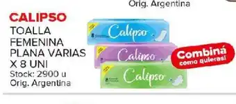 Carrefour Maxi Calipso Toalla Feminina Plana VArias x 8 uni oferta