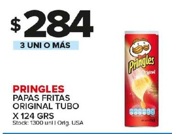 Carrefour Maxi Pringles Papas Fritas Original Tubo x 124grs oferta