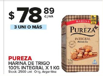 Carrefour Maxi Pureza Harina de trigo 100% Integral x 1kg oferta