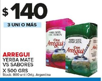 Carrefour Maxi Arregui Yerba Mate VS Sabores x 500grs oferta