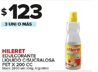 Carrefour Maxi Hileret Edulcorante Liquido C/Sucralosa Pet x 200cc oferta