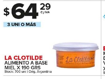 Carrefour Maxi La Clotilde Alimento A Base Miel x 190grs oferta