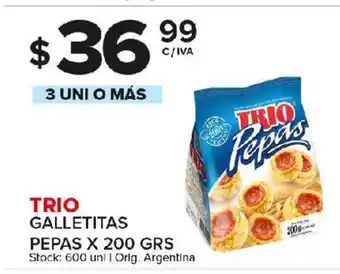 Carrefour Maxi Trio Galletitas Pepas x 200grs oferta