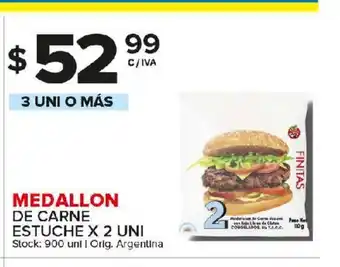 Carrefour Maxi Medallon De Carne Estuche x 2 uni oferta