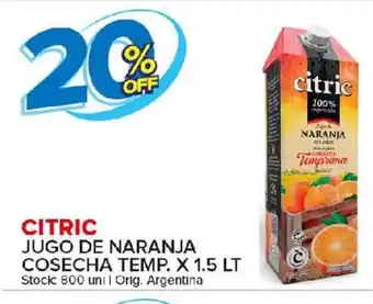 Carrefour Maxi Citric Jugo De Naranja Cosecha Temp x 1.5lt oferta