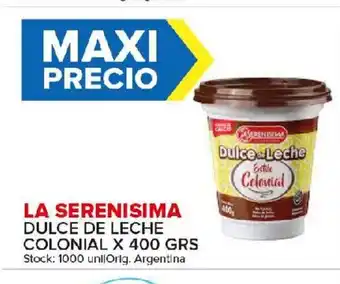 Carrefour Maxi La Serenisima Dulce De Leche Colonial x 400grs oferta