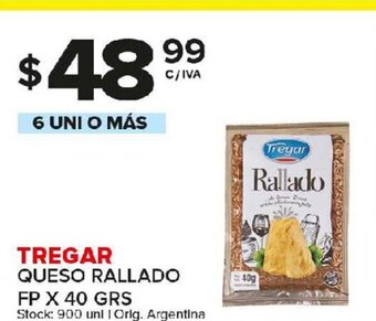 Carrefour Maxi Tregar Queso Rallado FP x 40grs oferta