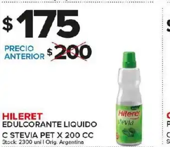 Carrefour Maxi Hileret EdulcoranteLiquido C Stevia Pet x 200cc oferta