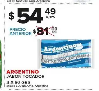 Carrefour Maxi Argentino Jabon Tocador 3 x 80grs oferta