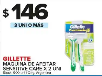 Carrefour Maxi Gillette Maquina De Afeitar Sensitive Care x 2 uni oferta