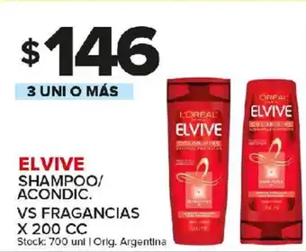 Carrefour Maxi Elvive Shampoo/Acondic VS Fragrancias x 200cc oferta