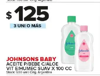 Carrefour Maxi Johnsons Baby Aceite P/Bebe C/Aloe Vit E/Humec Suav x 100cc oferta