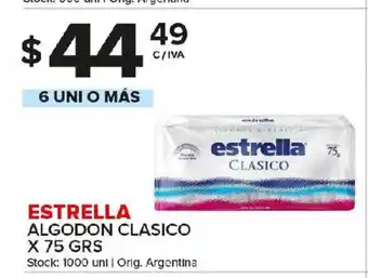 Carrefour Maxi Estrella Algodon Clasico x 75grs oferta