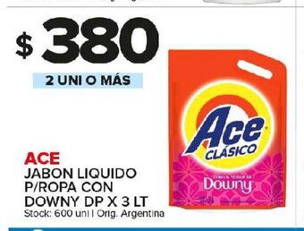 Carrefour Maxi Ace Jabon liquido P/Ropa Con Downy DP x 3lt oferta