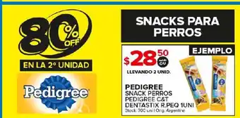 Carrefour Maxi Pedigree Snack Perros C&T Dentastix R.Peq 1uni oferta