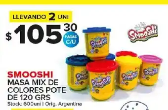 Carrefour Maxi Smooshi Masa Mix De Colores Pote De 120grs oferta