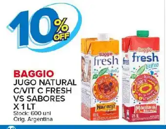 Carrefour Maxi Baggio Jugo Natural C/Vit C Fresh Vs Sabores x 1lt oferta