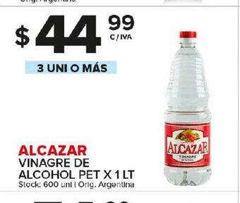 Carrefour Maxi Alcazar Vinagre De Alcohol Pet x 1lt oferta