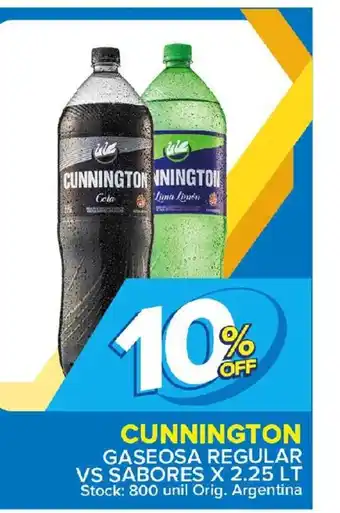 Carrefour Maxi Cunnington GAseosa Regular Vs Sabores x 2.25lt oferta