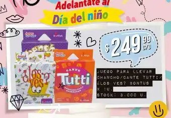 Supermercados DIA Juego Para llevar Chancho/Cante Tutti oferta