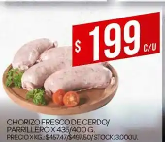 Supermercados DIA Chorizo Fresco De Cerdo/Parrillero x 435/400g oferta