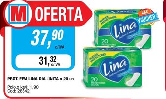 Maxiconsumo Lina Prot. Fem Dia Linita x 20 un oferta