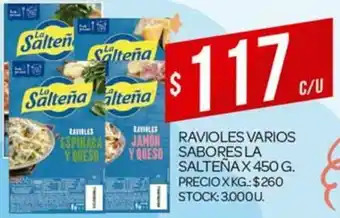 Supermercados DIA Ravioles Varios Sabores La salteña x 450g oferta