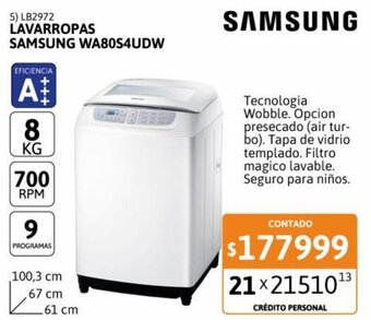 Cetrogar Samsung Lavarropas oferta