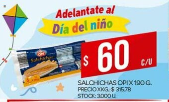 Salchichas Opi x 190g
