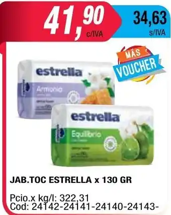 Maxiconsumo Estrella Jab. Toc x 130 gr oferta