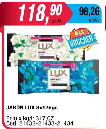 Maxiconsumo Lux Jabon 3 x 125gr. oferta